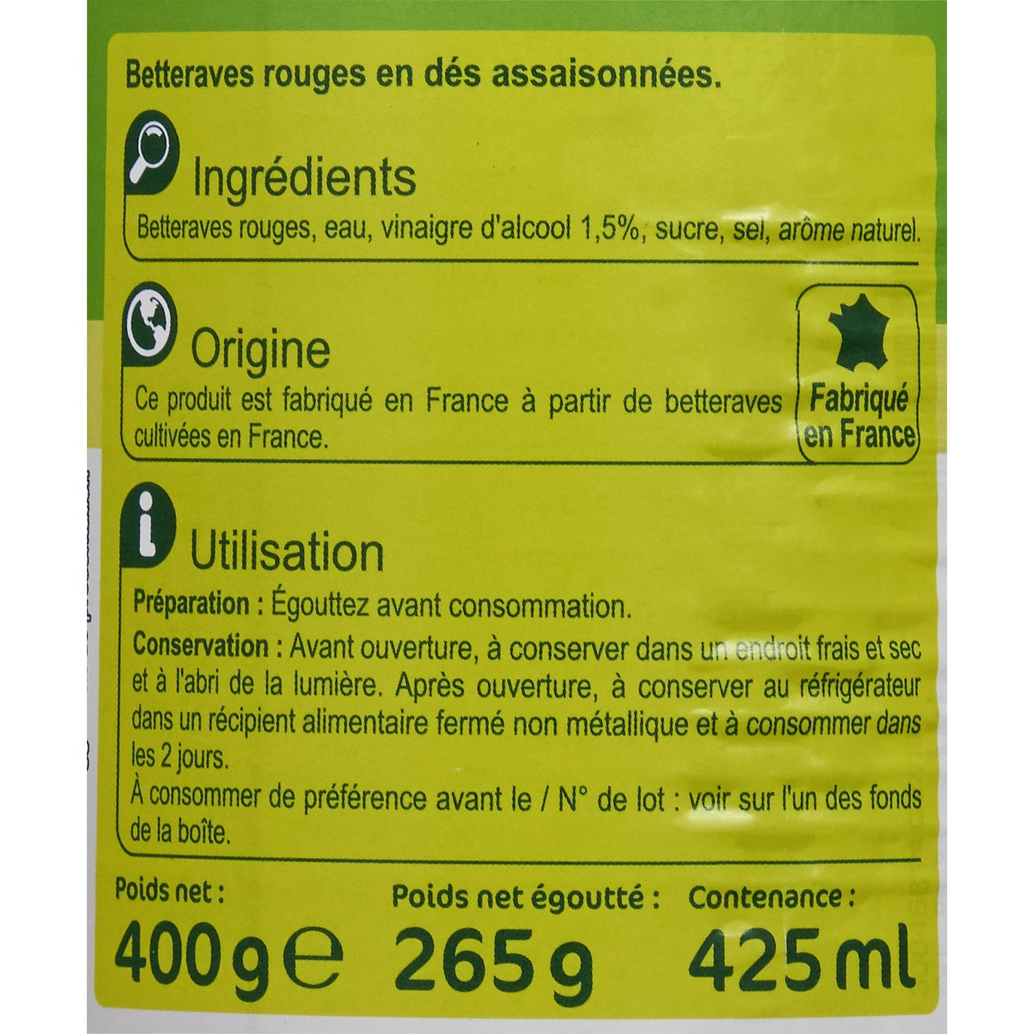 Abri De Jardin Metal Carrefour Frais Betteraves En Dés Carrefour La Boite De 265g Net égoutté   Prix Carrefour