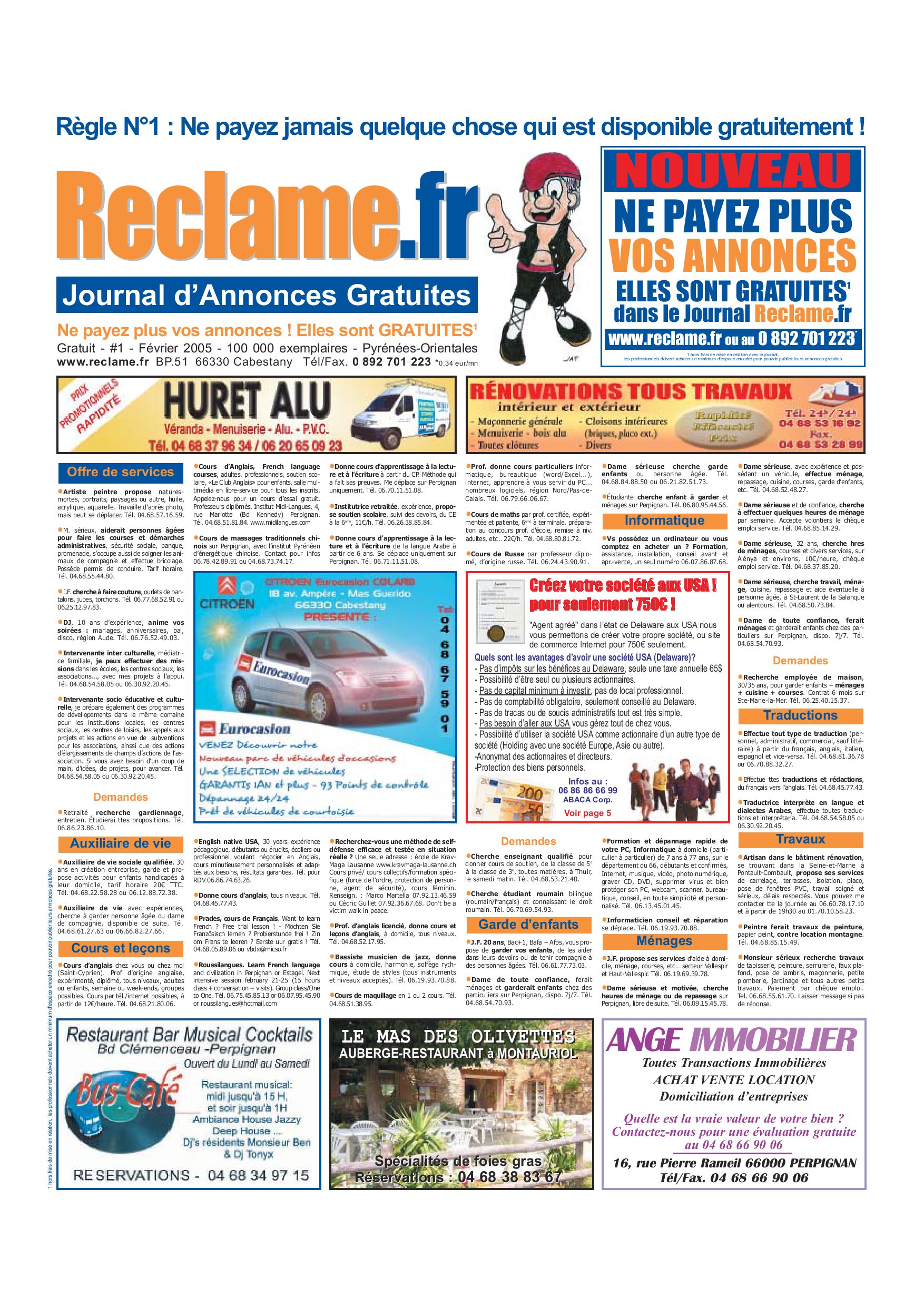 Action tonnelle Nouveau Reclame Fr 1 Fevrier 2005 by J2m issuu