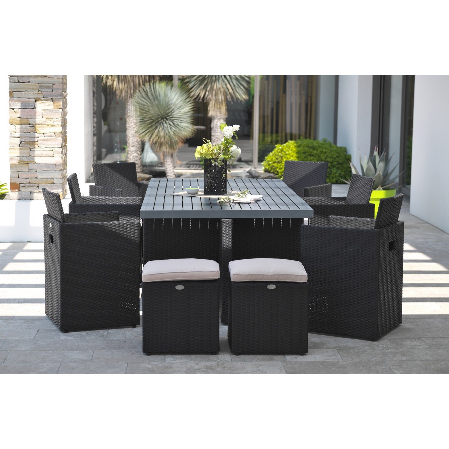 la redoute salon de jardin resine tressee magnifique table jardin 10 personnes 4