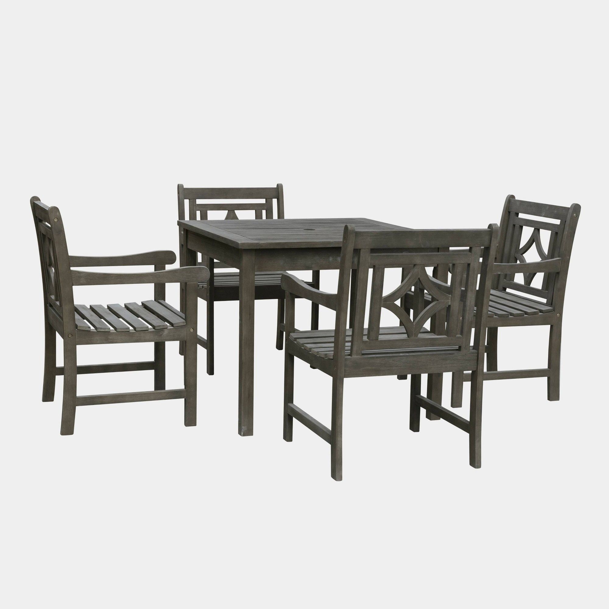 Amazon Salon De Jardin Aluminium Beau Renaissance 5pc Wood Outdoor Patio Stacking Dining Set