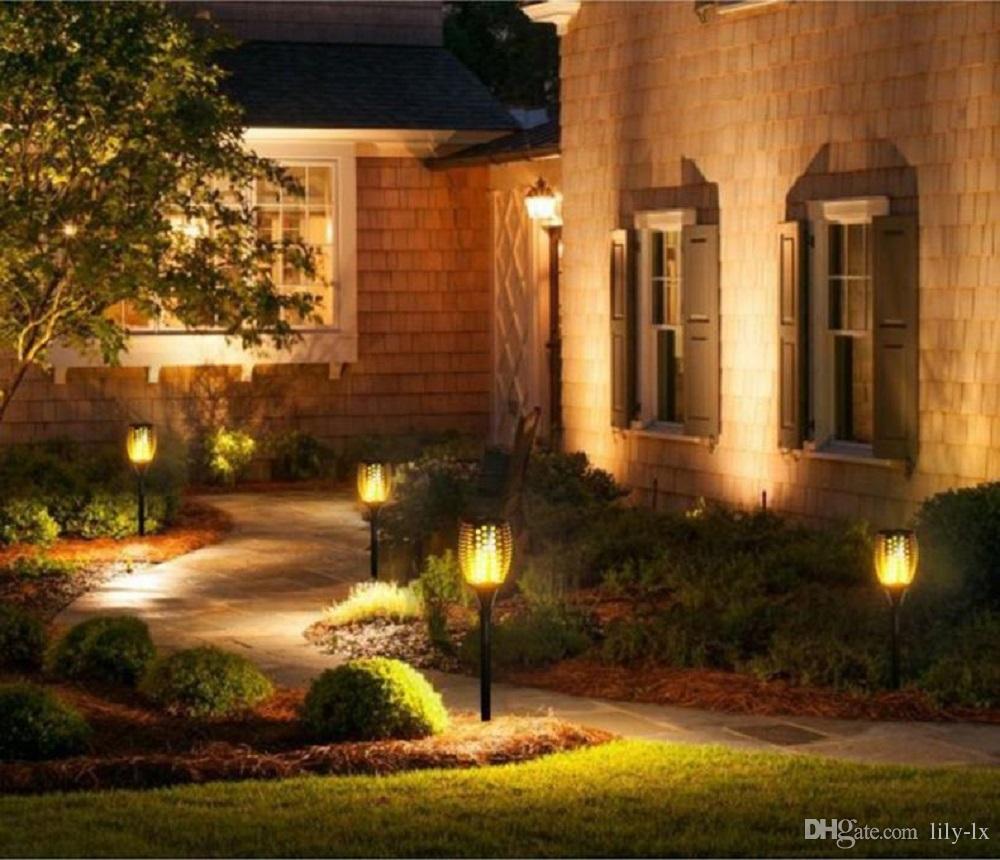 Amenagement Jardin Exterieur Unique Acheter Scintillement De La Flamme solaire Led torch Light éclairage Extérieur étanche Ip65 Paysage Décoration solar Led torches Jardin Lumi¨res