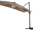 Ameublement Jardin Nouveau 3 X 4 M Taupe Parasol Jardin Déporté Led Alu Sun 4 Rectangle