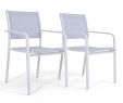 Assise Salon De Jardin Beau Chaise En Alu Tex B 2 Pi¨ces Blanc