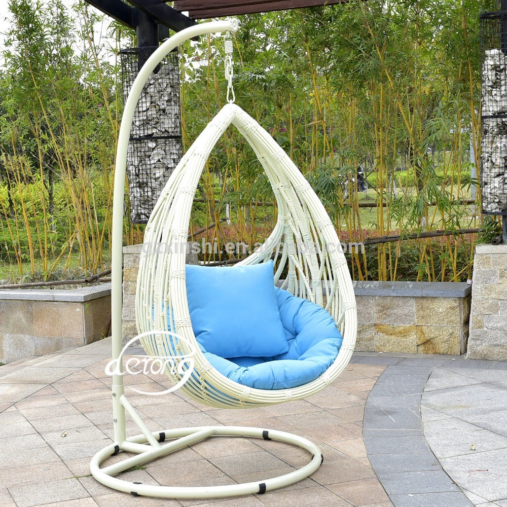 PE rattan garden hanging egg chair cheap