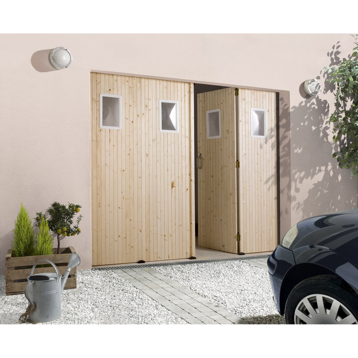 Balancelle Jardin Castorama Élégant Porte De Garage Pliante Manuelle Primo 200 X 240 Cm Avec