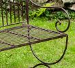 Banc De Jardin 2 Places Charmant Motif Fleur De Lys Marron Style Antique Banc Pour Jardin En