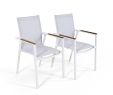 Banc De Jardin En Aluminium Beau Chaise En Alu Tex T 2 Pi¨ces Blanc