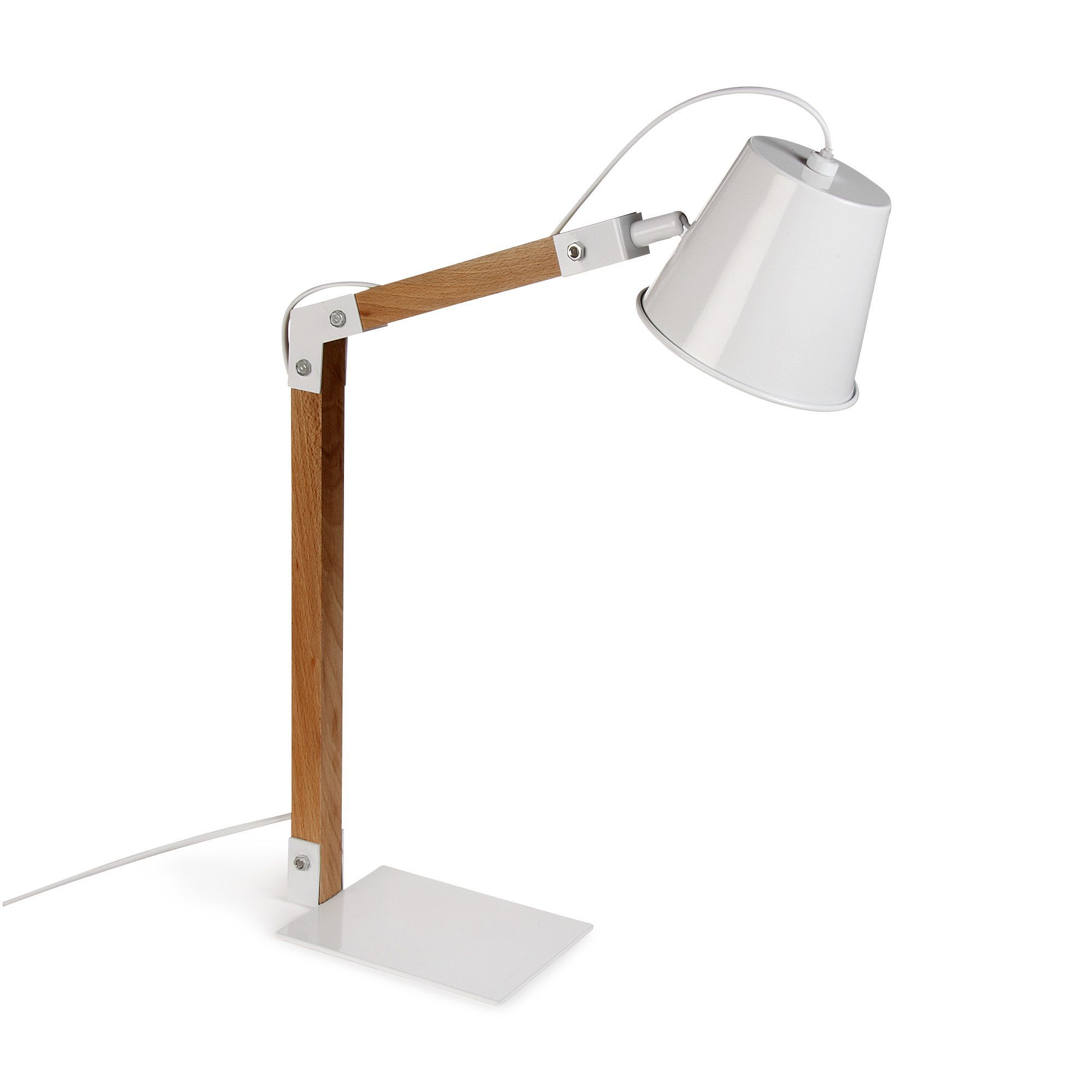 Banc Interieur Alinea Génial Lampe   Poser Acier Bois H58cm Blanche Kup Les Lampes  