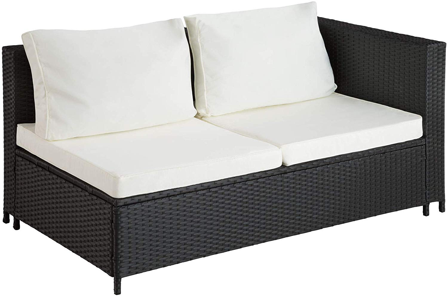 Banquette De Jardin En Resine Tressee Luxe Tectake Salon De Jardin 4 Personnes En Résine Tressée 2 Canapés Modulables Coffre De Rangement Et Table Basse En Verre Inclus – Plusieurs