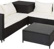 Banquette De Jardin En Resine Tressee Unique Tectake Salon De Jardin 4 Personnes En Résine Tressée 2 Canapés Modulables Coffre De Rangement Et Table Basse En Verre Inclus – Plusieurs