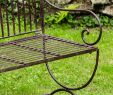 Banquette De Jardin Inspirant Banc Pour Jardin En Fer forgé Style Antique Motif Fleur De Lys Marron