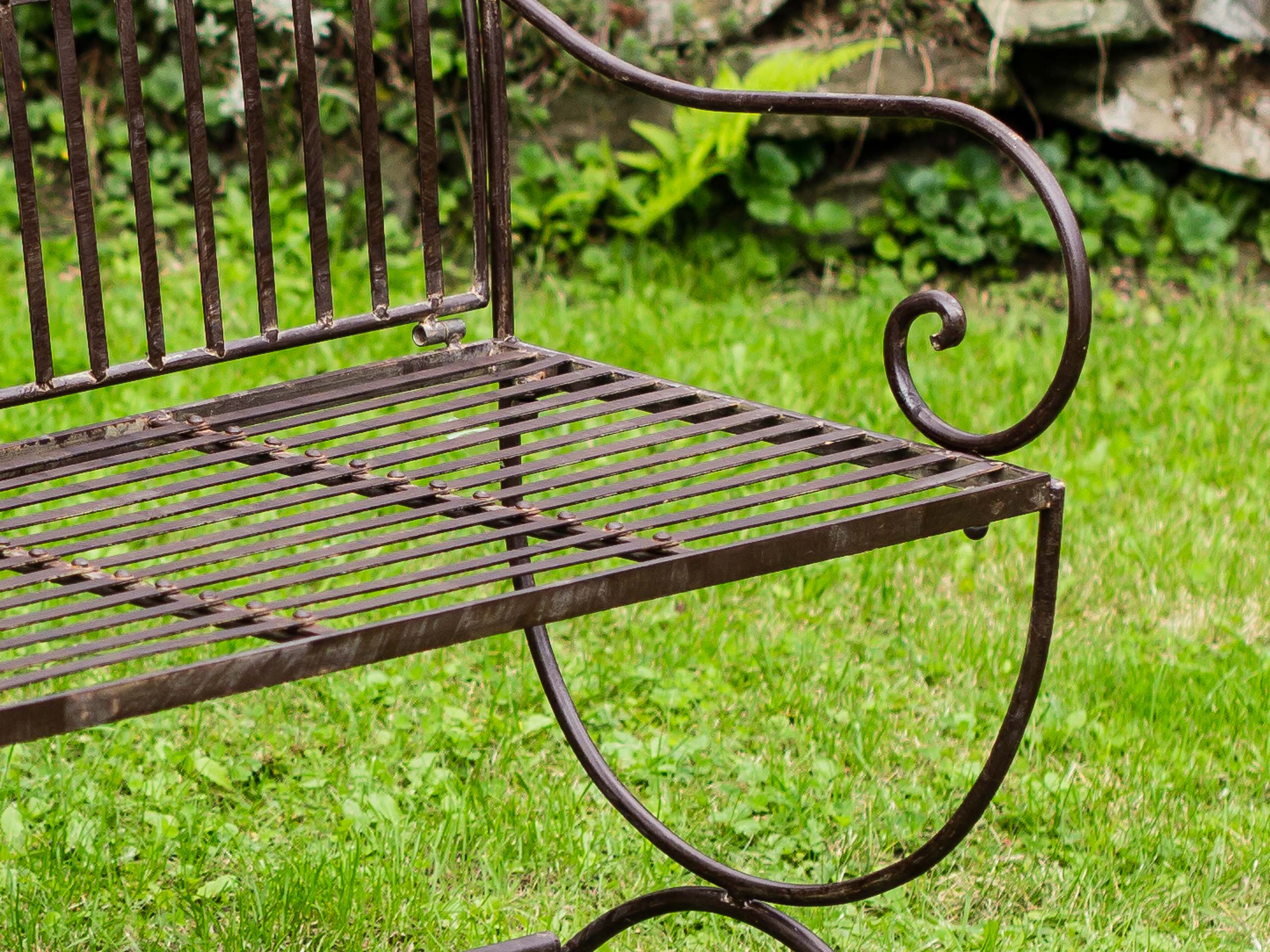 Banquette De Jardin Inspirant Banc Pour Jardin En Fer forgé Style Antique Motif Fleur De Lys Marron