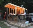 Bar De Jardin En Bois Frais Shed Diy Tiki Bar Backyard Pool Bar Built with Old Patio