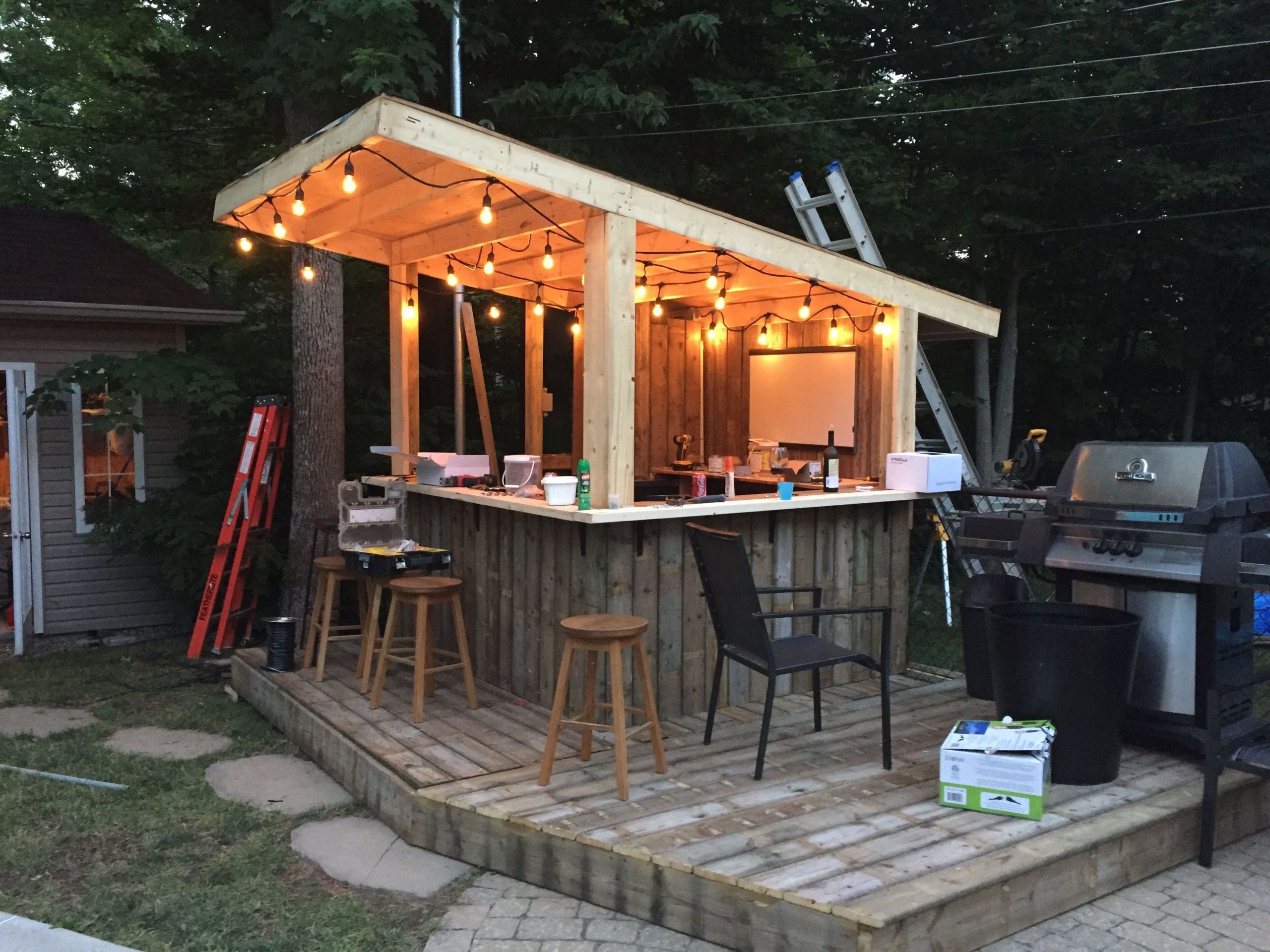 Bar De Jardin En Bois Frais Shed Diy Tiki Bar Backyard Pool Bar Built with Old Patio