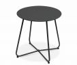 Bar De Jardin Resine Tressee Luxe Table D Appoint Cecilia Diam¨tre45cm En Acier thermolaqué In