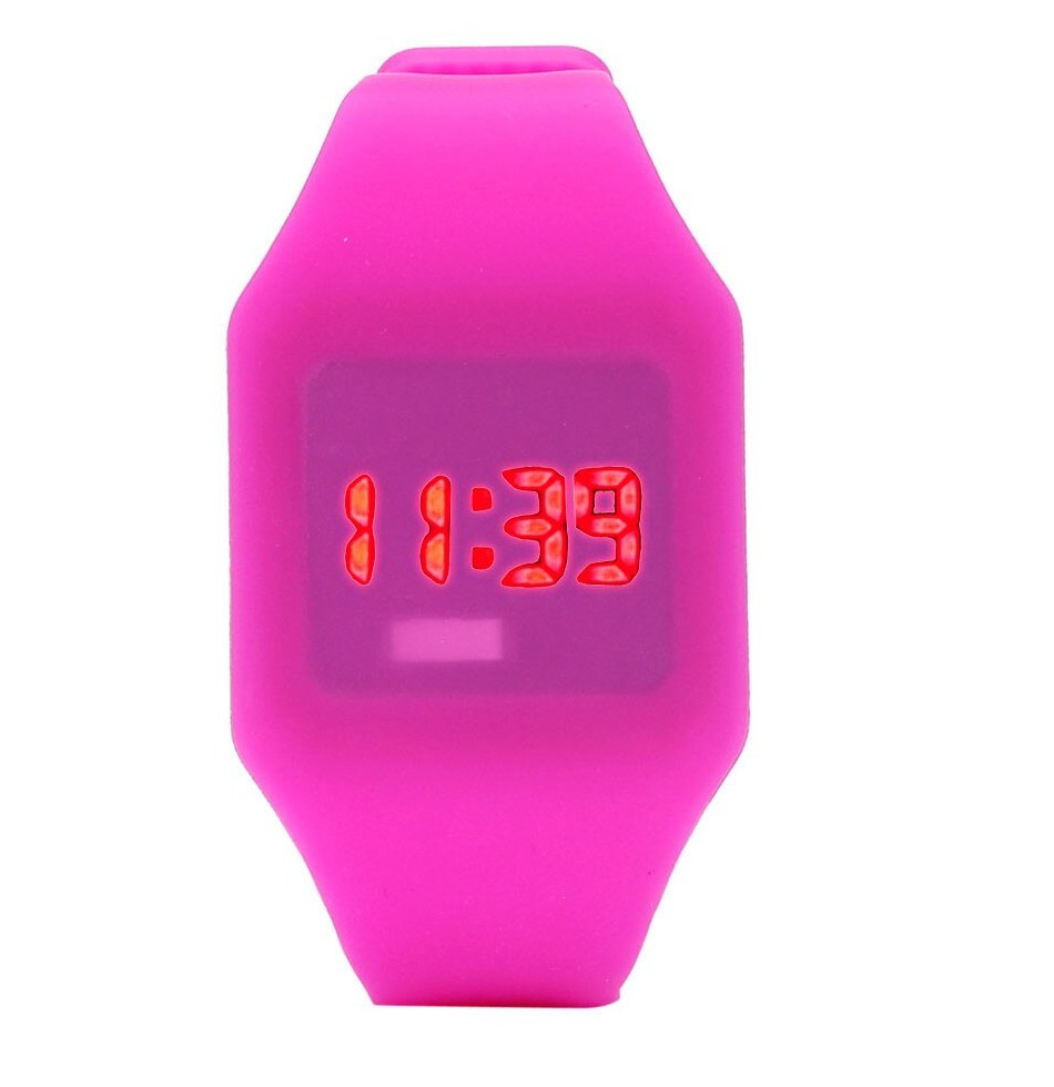 Мужские Женские Силиконовые Часы светодиодный часы Водонепроницаемый спортивный браслет цифровой наручные часы wholesaleF3