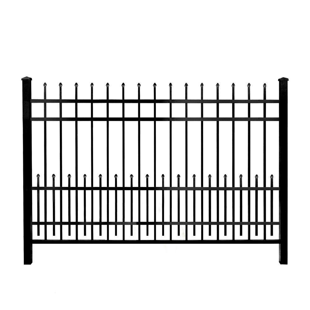 Barnum Brico Depot Beau Mainstreet Aluminum Fence 3 4 In X 2 Ft X 6 Ft Black