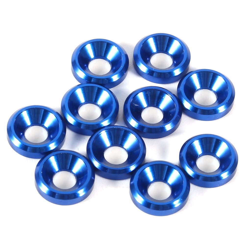 10Pcs lot M3 Washer Aluminium Alloy Flat Washer Head Countersunk Head Screw Bolt 4 Colors Optional