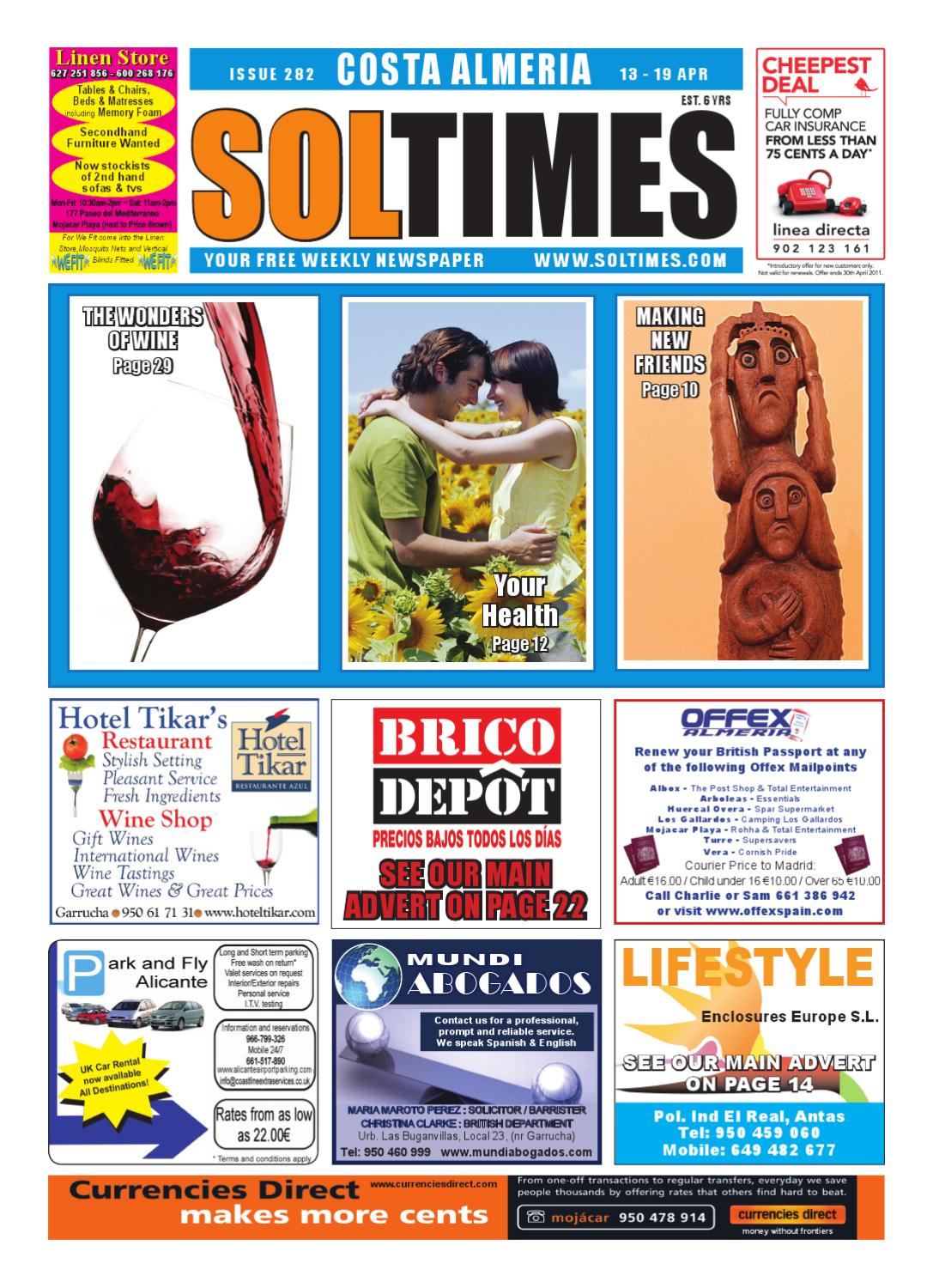 Bricodepot Paris Luxe sol Times Newspaper issue 282 Costa Almeria Edition by Nigel