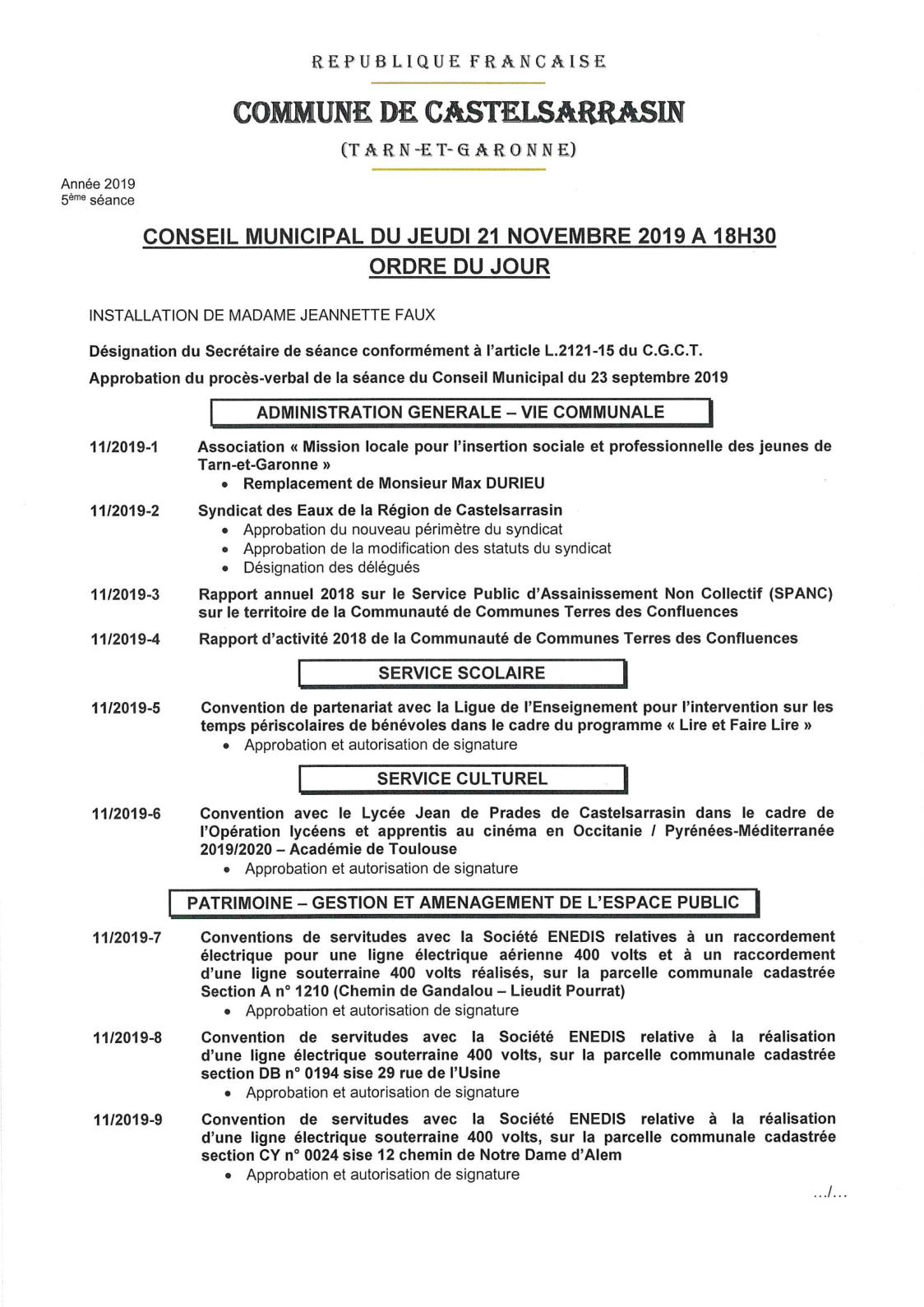 CanapÃ© Exterieur Génial Calaméo Dossier Délibérations Exécutoires 21 11 2019