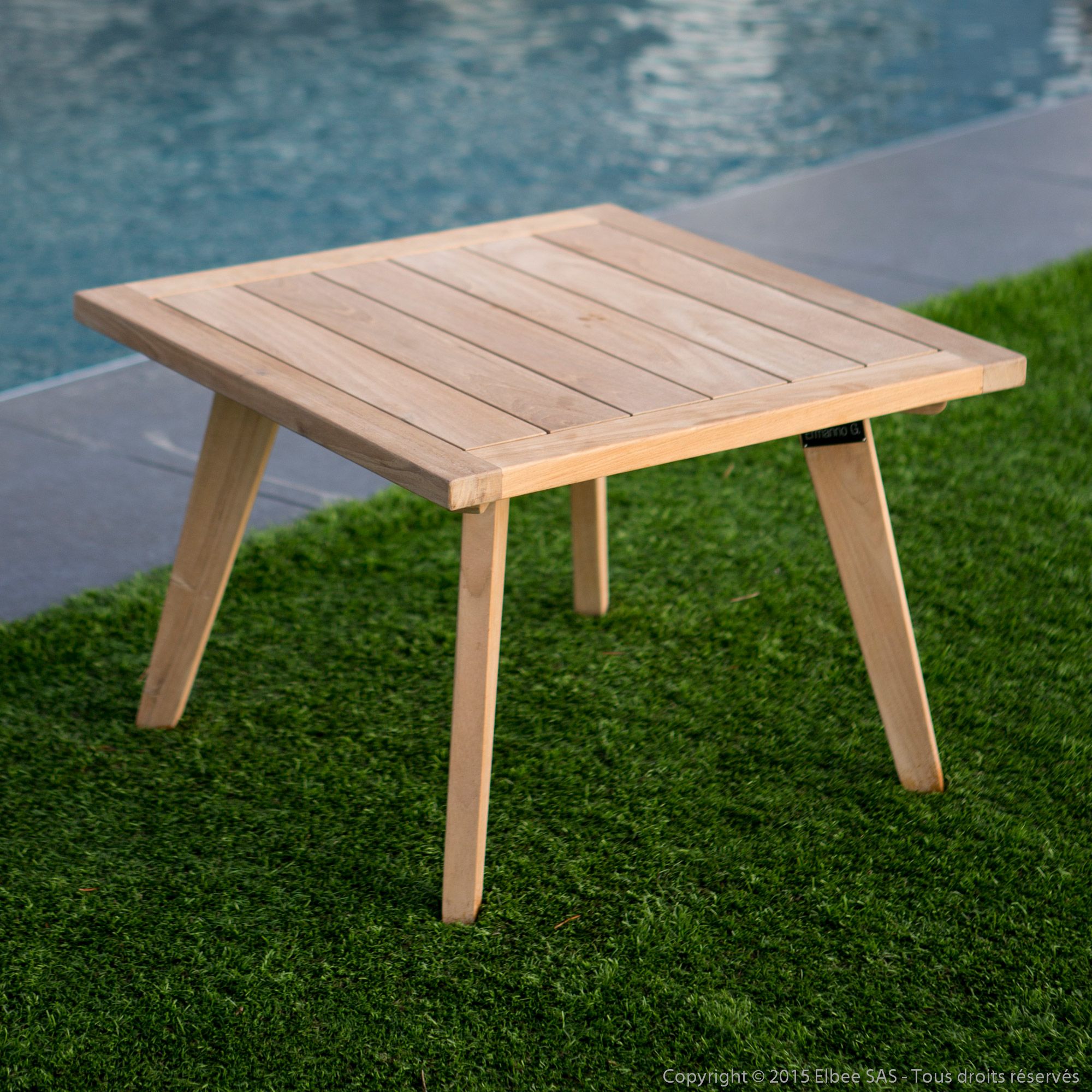 Canape Exterieur Aluminium Génial Table Basse De Jardin En Teck Brut 60x60cm Ethnika