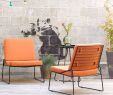 Canape Exterieur Frais Un Salon De Jardin En Métal Et Coussin orangé Tikamoon En