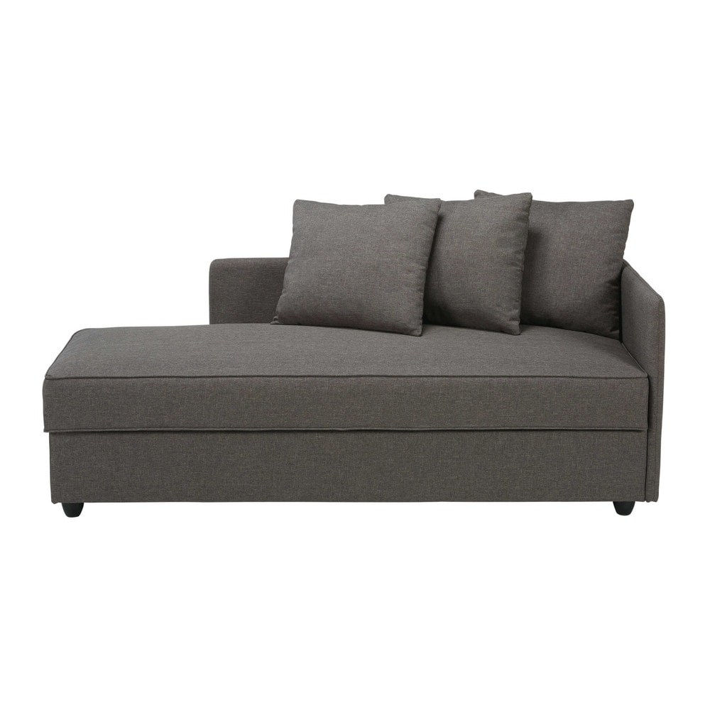 Canape Lit Jardin Beau Grey Fabric Chaise Longue