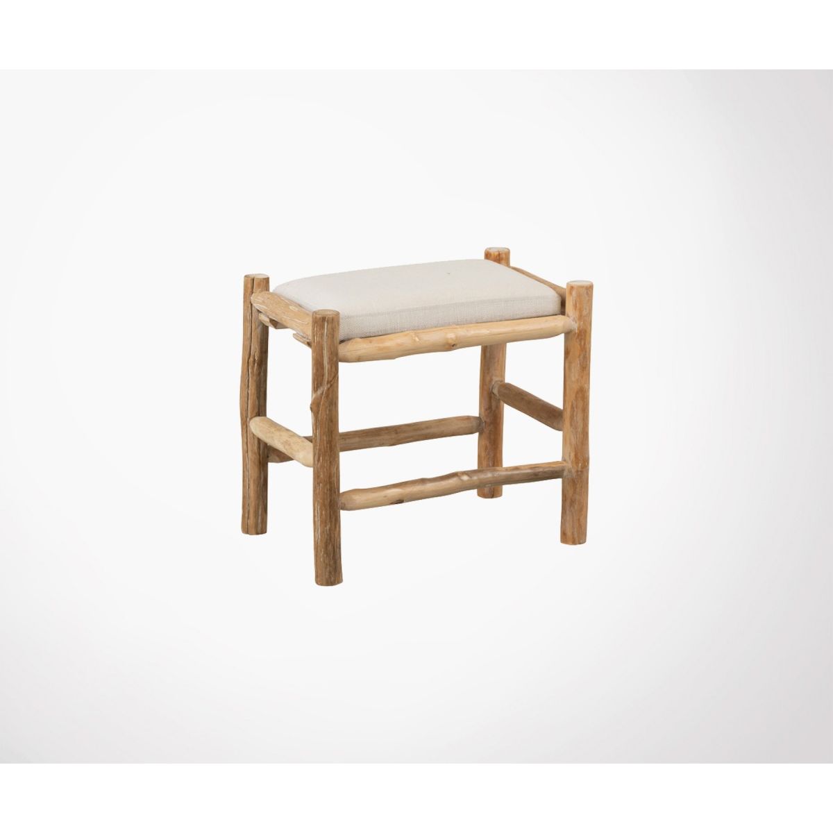 Castorama Bain De soleil Nouveau Tabouret Bas 45cm Bois Naturel Avec Coussin Wody J Line