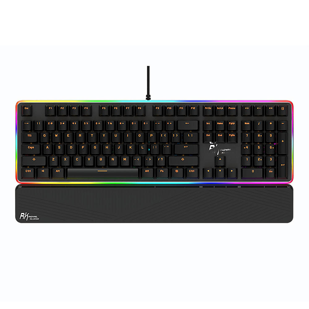 Cdiscount ordinateur Élégant Royal Kludge Rk919 Clavier De Jeu Mécanique Rétroéclairé Par C´té Nkro Rvb 108 Clés Avec Repose Poignet