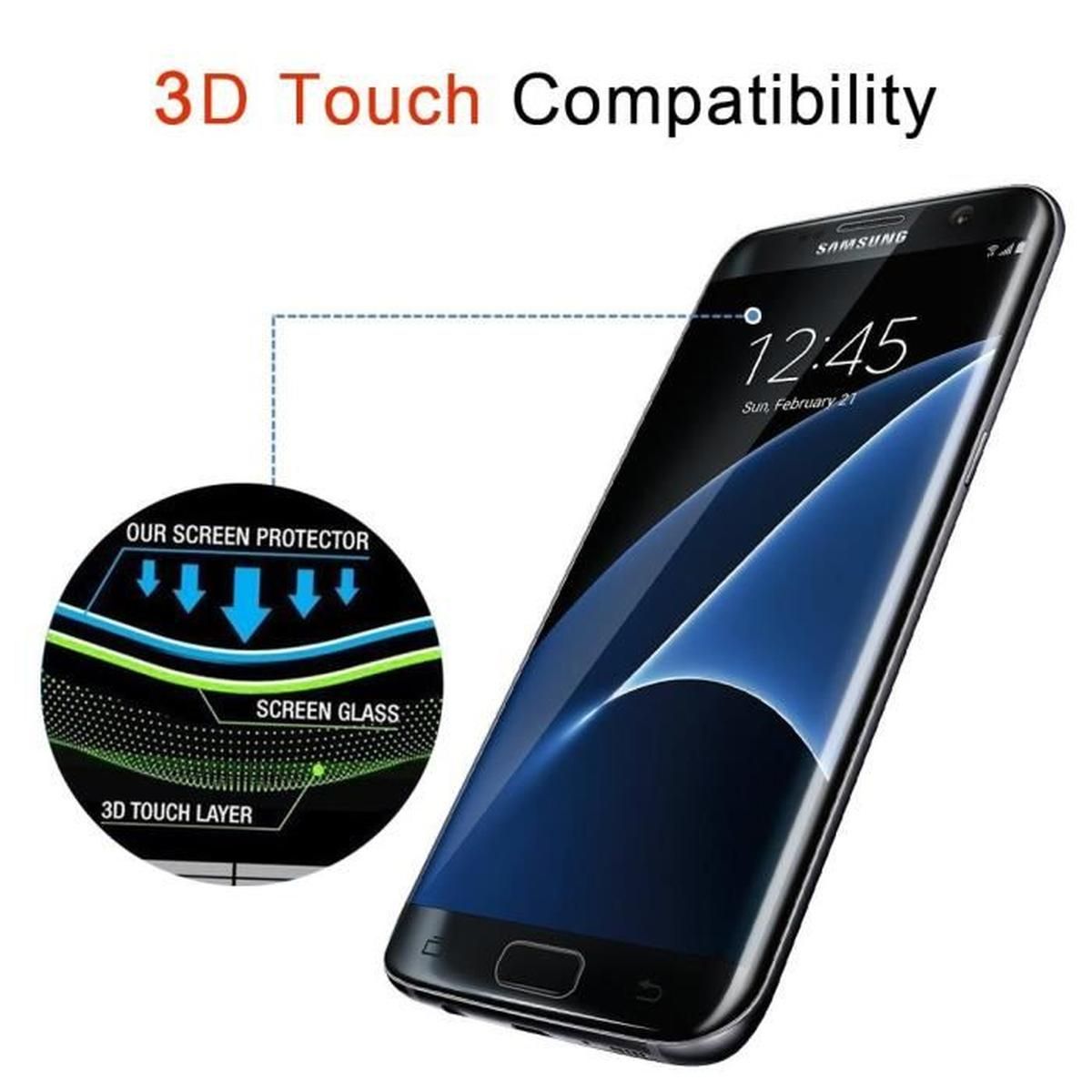 Cdiscount Portable Élégant Samsung Galaxy S7 Edge Protection écran Adj Distributions