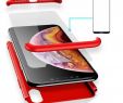 Cdiscount Smartphone Frais Coque Huawei P20 Lite étui 360 Degrés Housse Pc Hard Shell Anti Choc Full Cover Case Scratch De Verre Trempé Rouge
