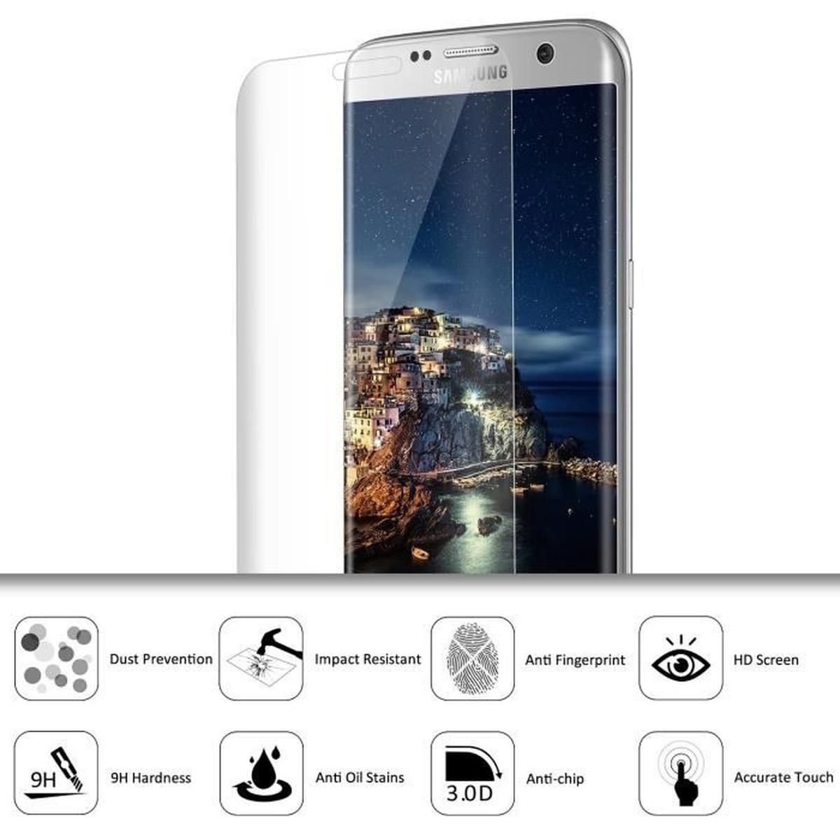 Cdiscount Smartphone Unique Protection Galaxy S7 Edge En Verre Trempé Protection