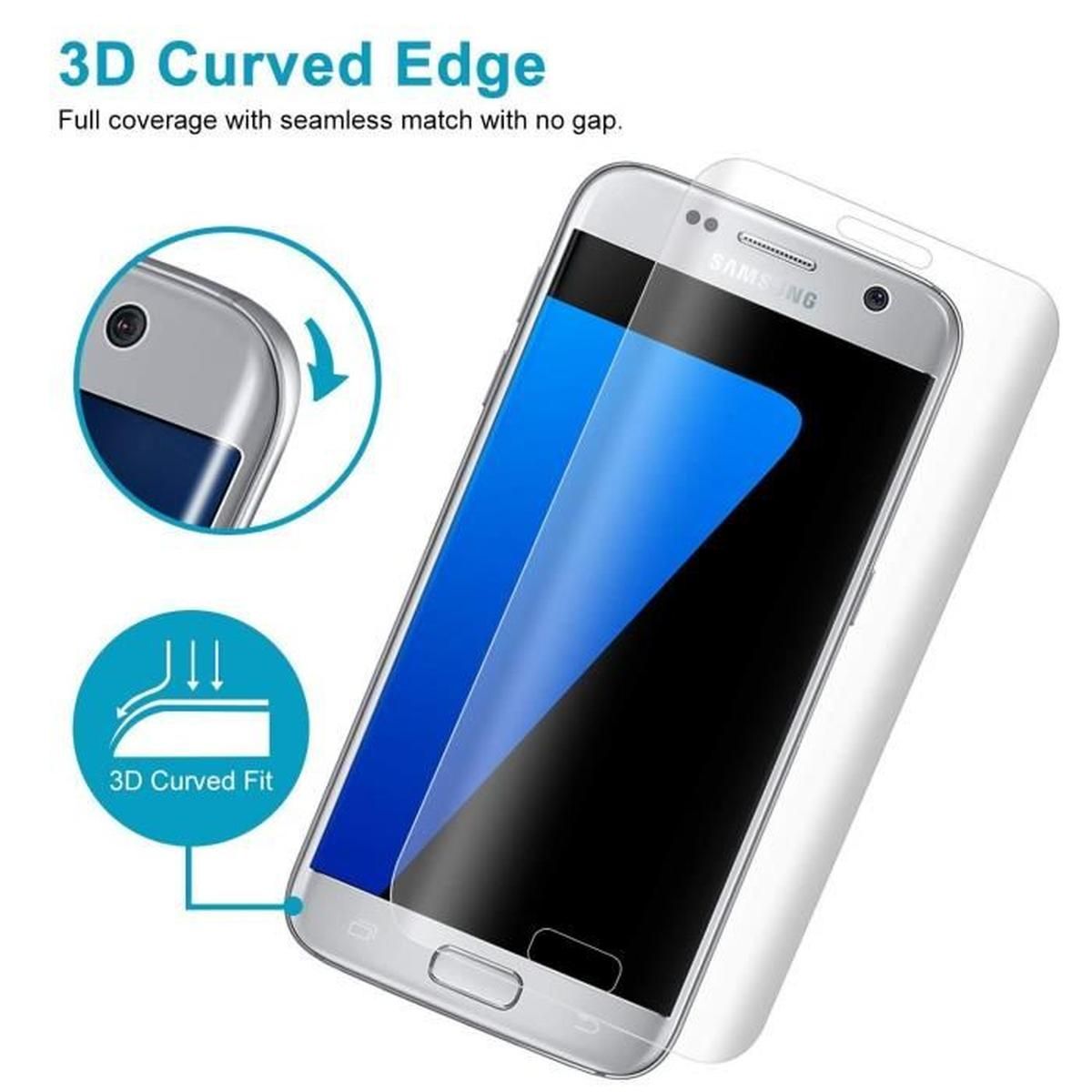 Cdiscount Telephone Portable Charmant De Protection D écran 3d Incurvé En Verre Trempé Pour Samsung Galaxy S7 Edge Transparent