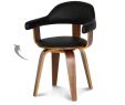 Chaise Bistrot Rotin Pas Cher Frais Chaise Suédoise Pivotante Simili Cuir Noir Et Bois