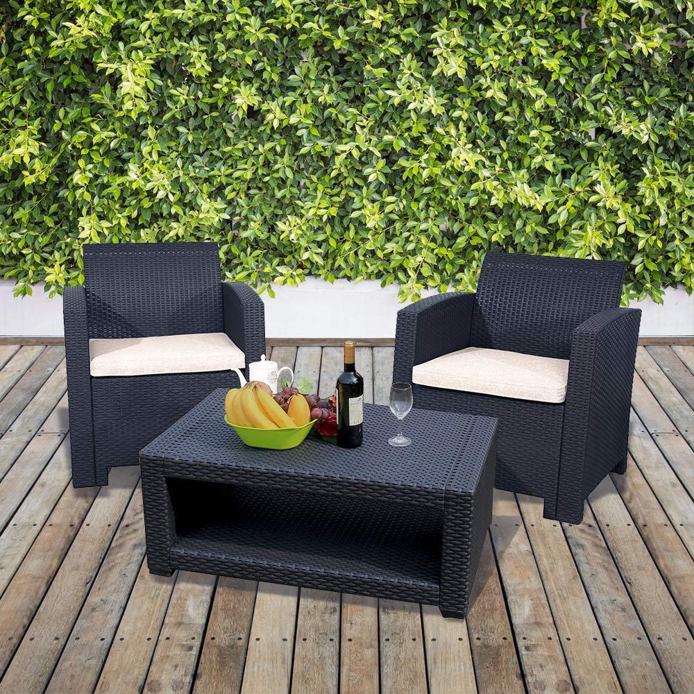 Chaise Bistrot Rotin Pas Cher Génial Trueshopping Set De Fauteuils De Jardin Marbella 2 Places