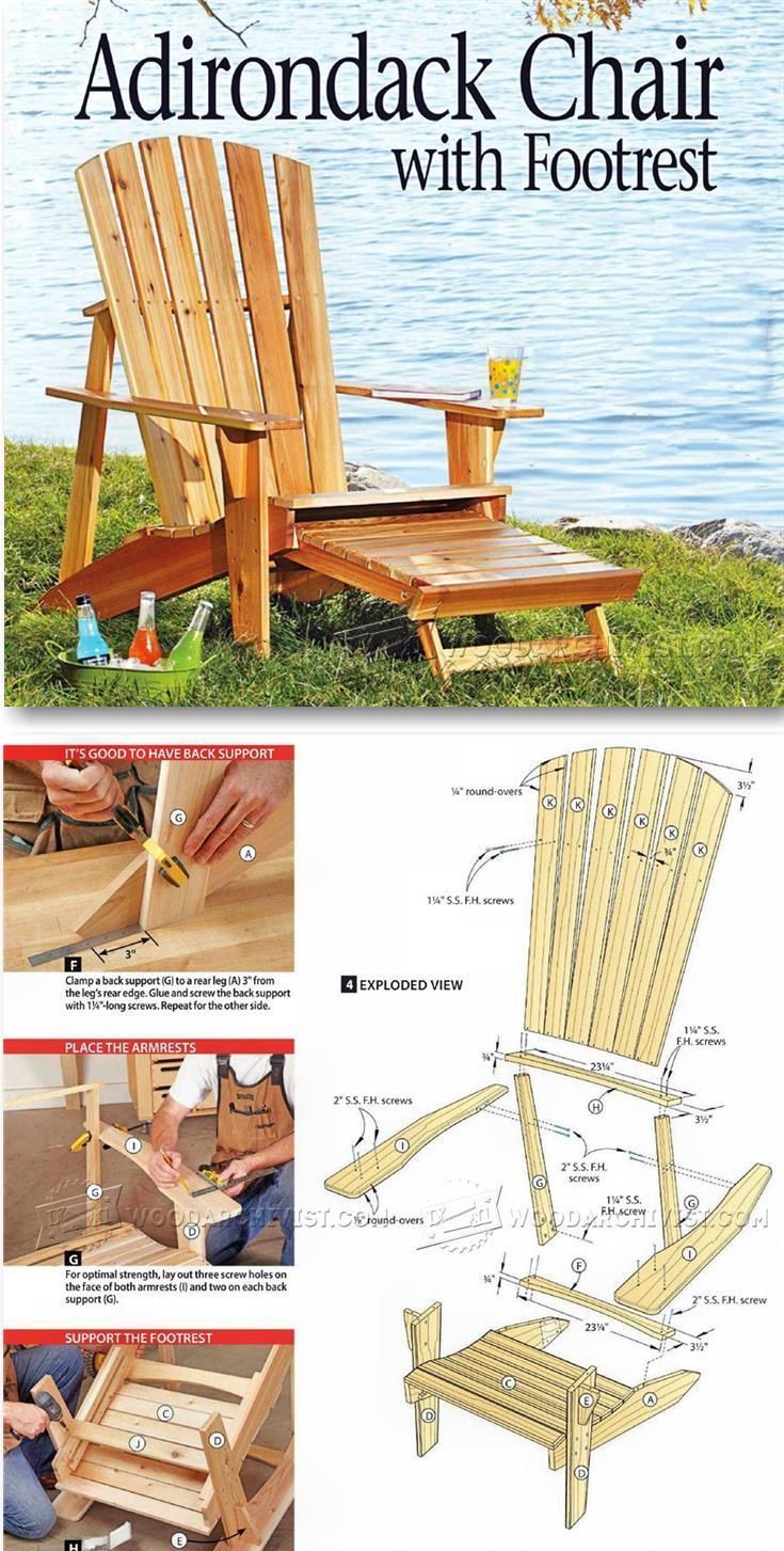 Chaise Bois Jardin Beau Adirondack Chair Plans Outdoor Furniture Plans & Projects