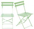 Chaise De Jardin Blanc Génial 2 Chaises Pliantes De Jardin En Métal Vert D Eau In 2019