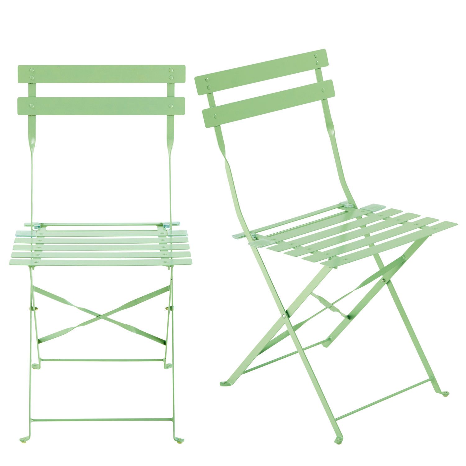 Chaise De Jardin Blanc Génial 2 Chaises Pliantes De Jardin En Métal Vert D Eau In 2019
