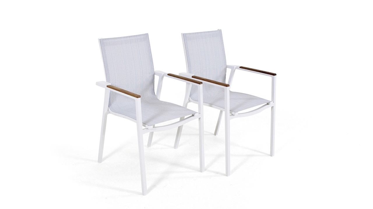 Chaise De Jardin Blanc Luxe Chaise En Alu Tex T 2 Pi¨ces Blanc