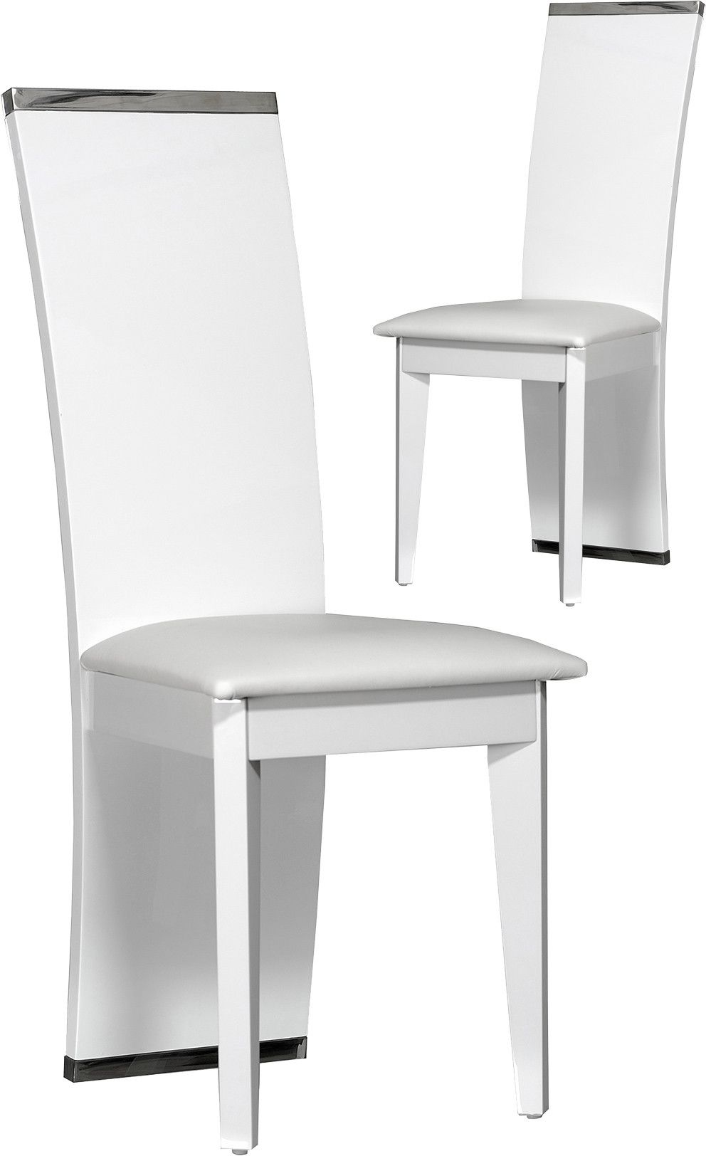 Chaise De Table A Manger Beau Lot De 2 Chaises Salle   Manger Design Blanc En 2019