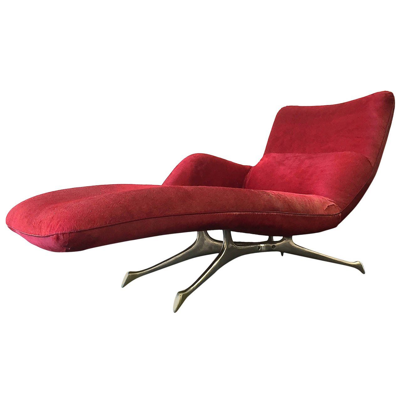 Chaise Longue De Salon Génial Vk Chaise by Vladimir Kagan Covered In Red Fur