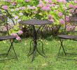 Chaise Metal Jardin Beau Salon De Jardin 1 Table Et 2 Chaises Métal Style Antique Marron