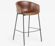 Chaise Mi Haute Beau Tabouret De Bar Yvette Marron Hauteur 74 Cm