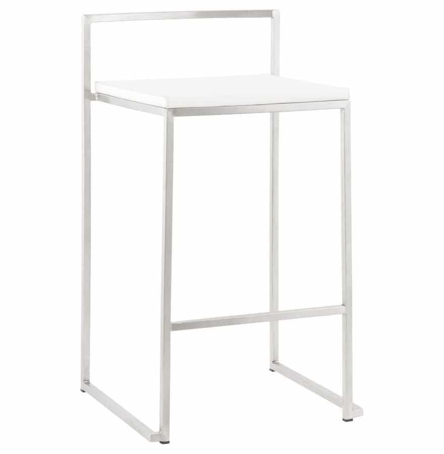 Chaise Mi Haute Charmant Tabouret Snack Design Mi Hauteur ´disko Mini´ Blanc