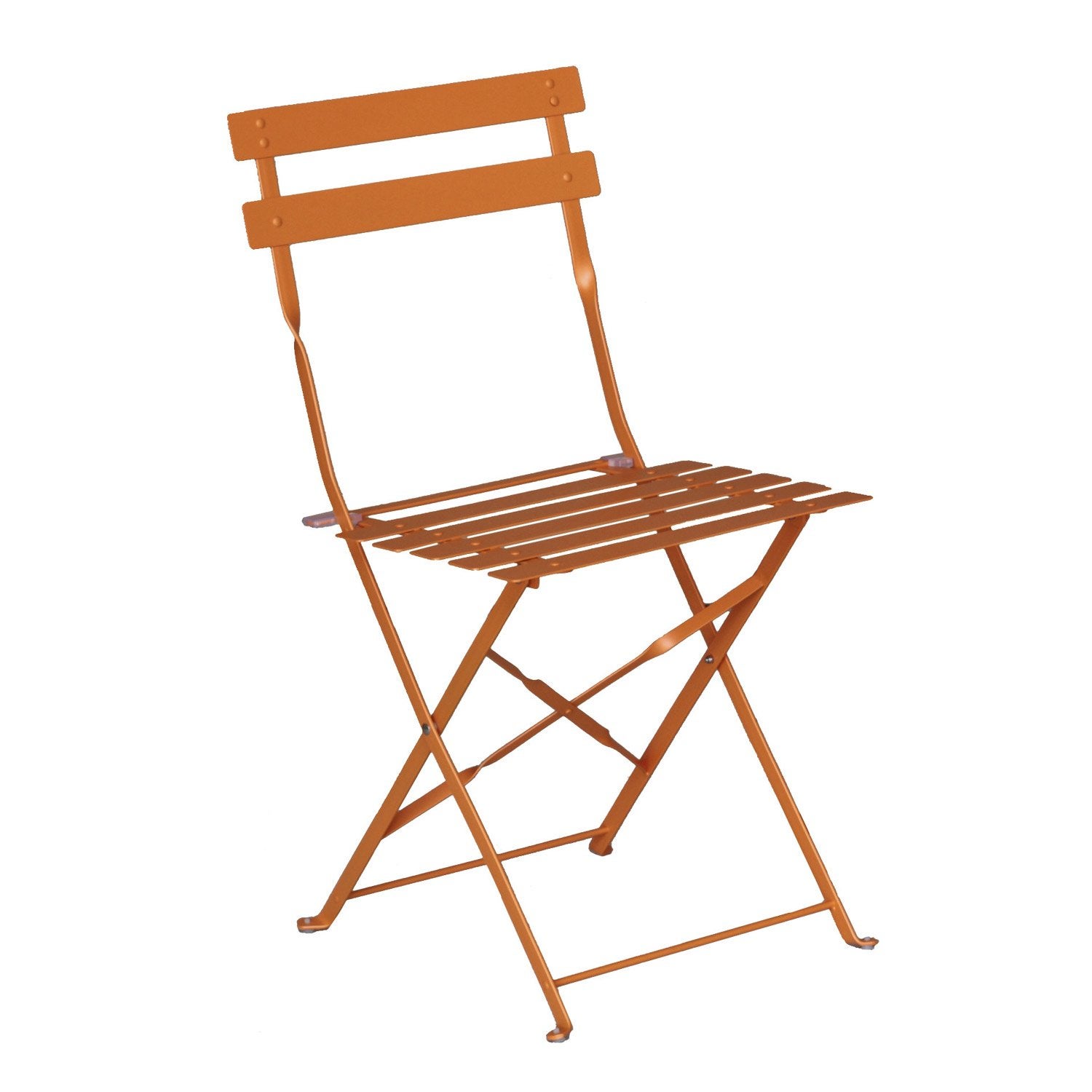 Chaise Pour Terrasse Élégant Chaise De Jardin En Acier Flore orange No Name