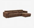 Chaise Pvc Frais Tan Leather sofa atlanta 3 Seater sofa with Chaise Longue