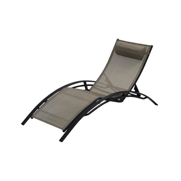 chaise longue bain de soleil aluminium