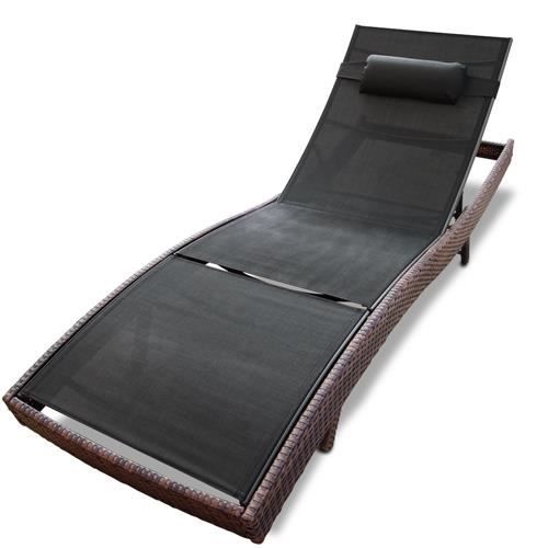 Chaise RÃ©sine TressÃ©e Frais Chaise Longue Bain De soleil Aluminium En R Sine Tress E