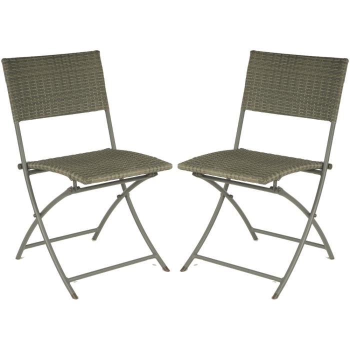 Chaise RÃ©sine TressÃ©e Unique Table De Jardin Pliante Resine Tressee