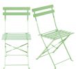 Chaises De Jardin En soldes Élégant 2 Chaises Pliantes De Jardin En Métal Vert D Eau In 2019